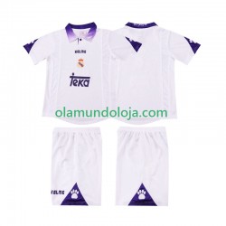 Camisola Real Madrid 1997 Retro Criança Equipamento Primeiro 1998 Manga Curta
